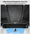 2025 Tesla Model X Accessories Sunshade Roof [No Gaps, Never Sag] 3PCS Front Roof Glass Sun Shade for Model X 2020-2025, Tesla Must Have Accessories 2025 - Black
