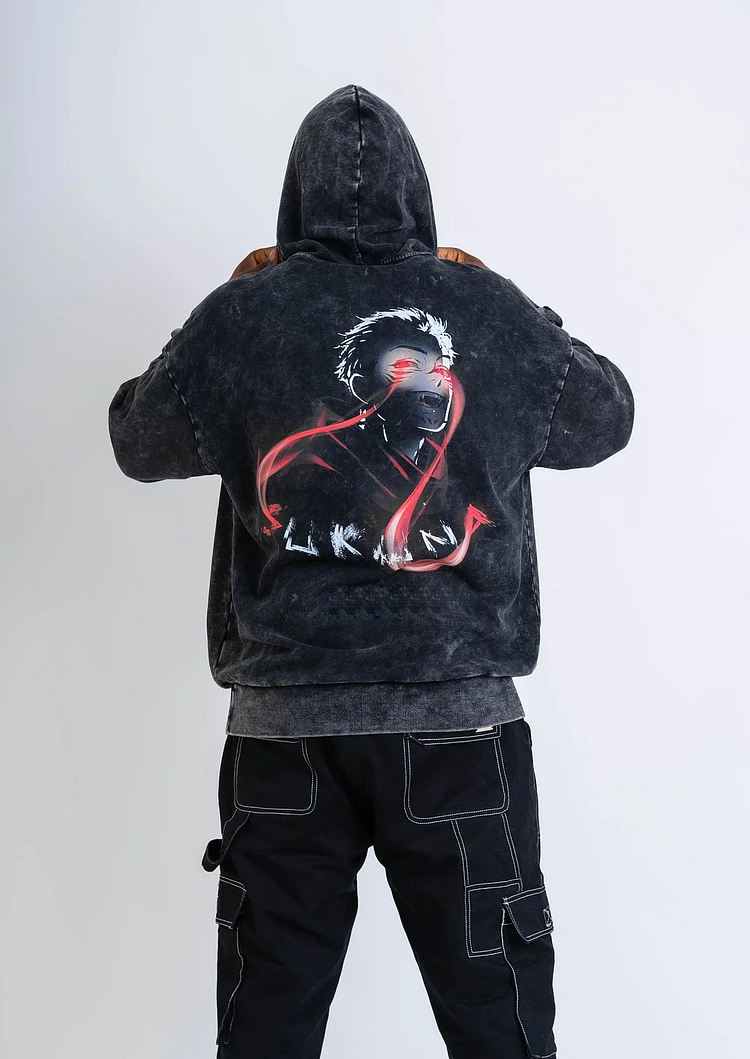 Sukuna - Acid Wash Hoodie