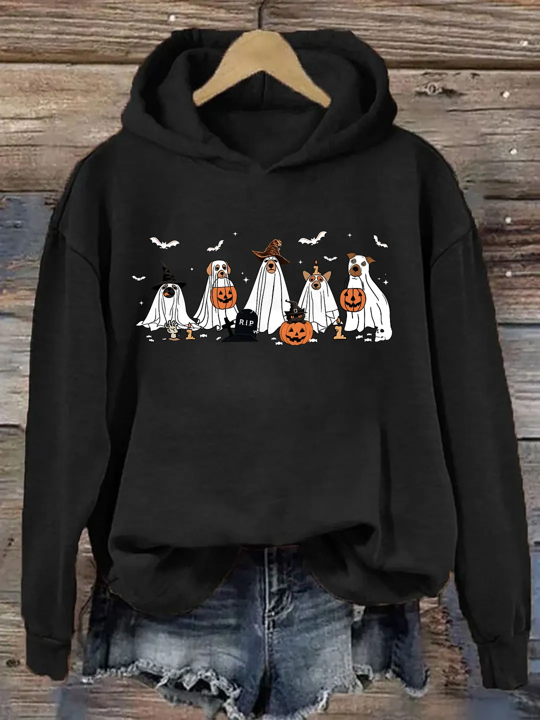 Cute Ghost Dogs Halloween Hoodie