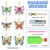 6Pcs DIY Dragonfly Butterfly Acrylic Double Sided Diamond Painting Keychains