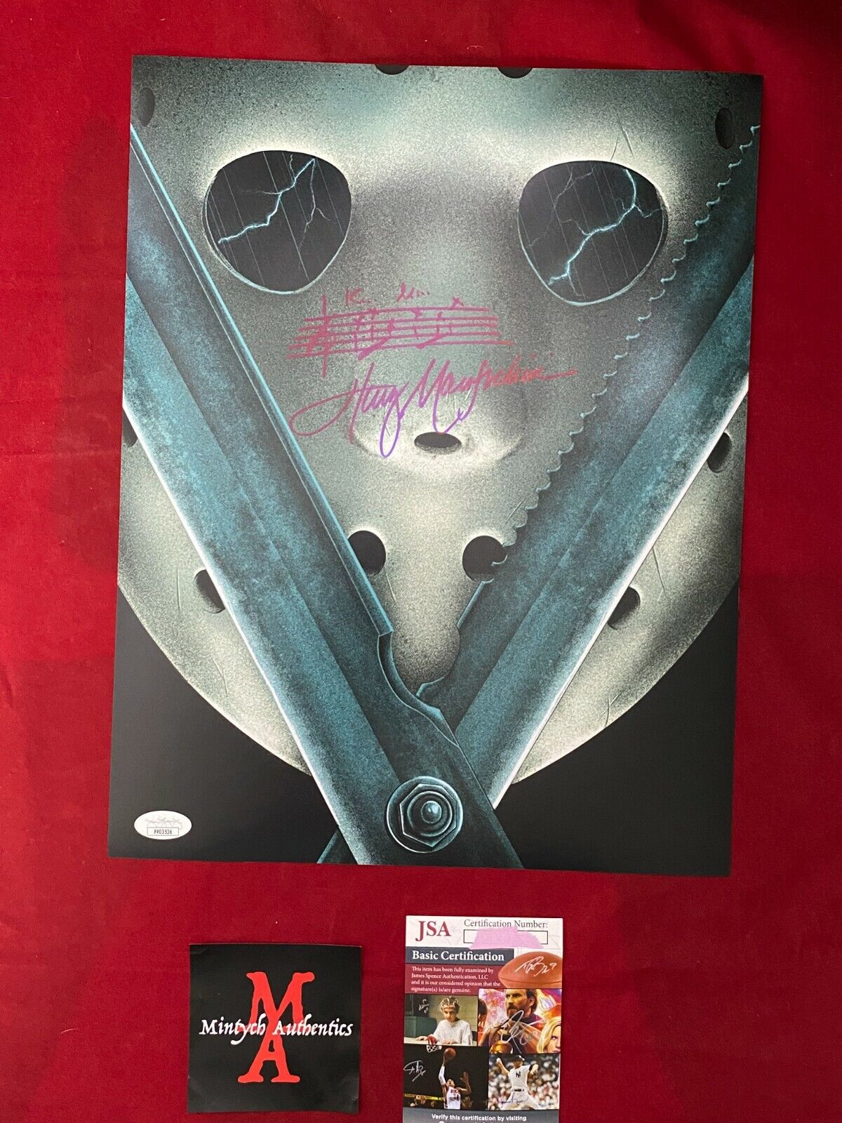 HARRY MANFREDINI AUTOGRAPHED SIGNED 11x14 Photo Poster painting! FRIDAY THE 13TH! JSA COA! JASON