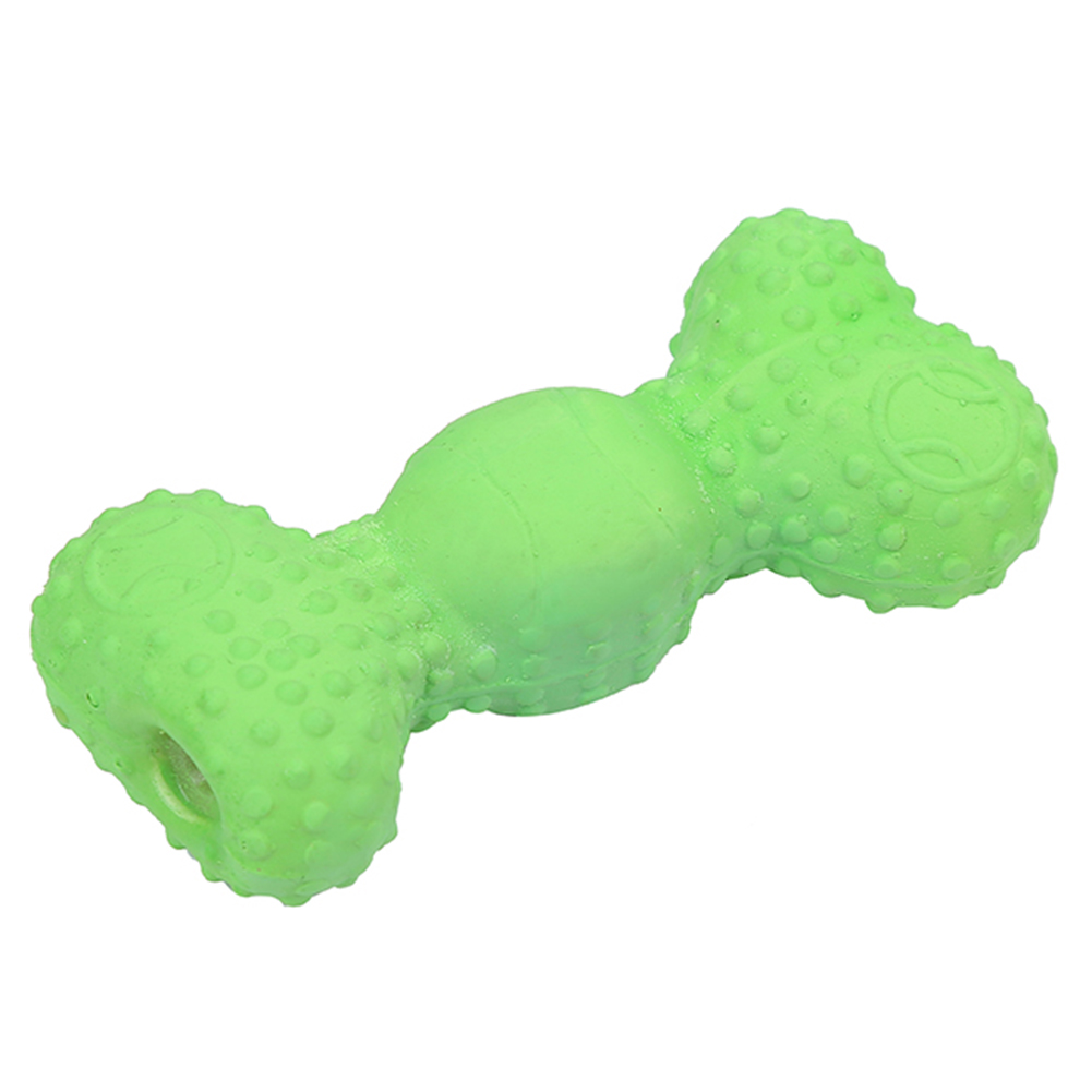 

Pet Dog Molar Bite Toys Bone Shape Chew Squeeze Squeaky Sounding Puppy Toy, Green, 501 Original