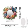 DIY Bling Bling Flower Butterfly Diamond Painting Desk Ornaments Mirror、[Everydayedeals]