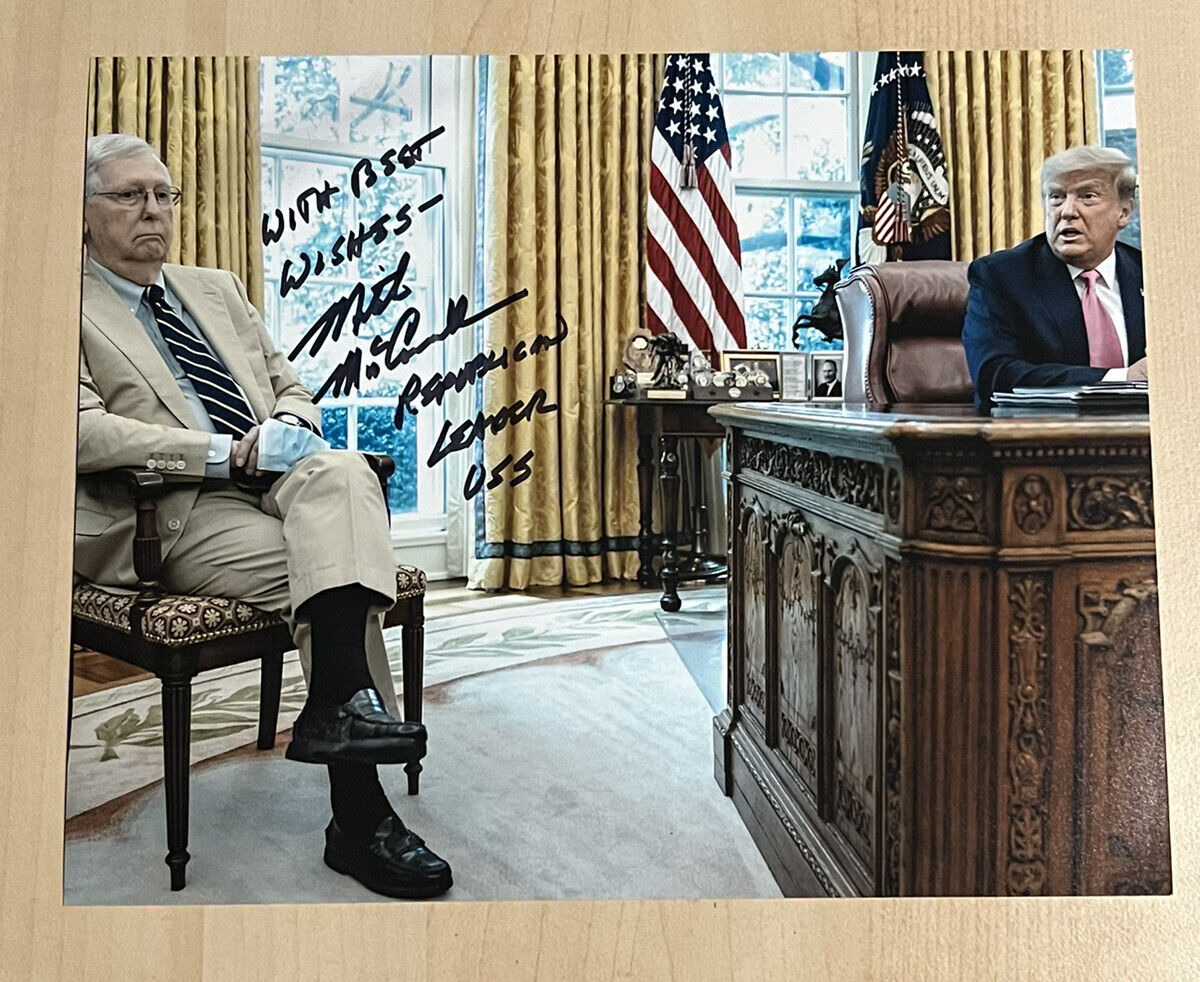 MITCH MCCONNELL HAND SIGNED AUTOGRAPHED 8x10 Photo Poster painting KENTUCKY SENATOR TRUMP COA