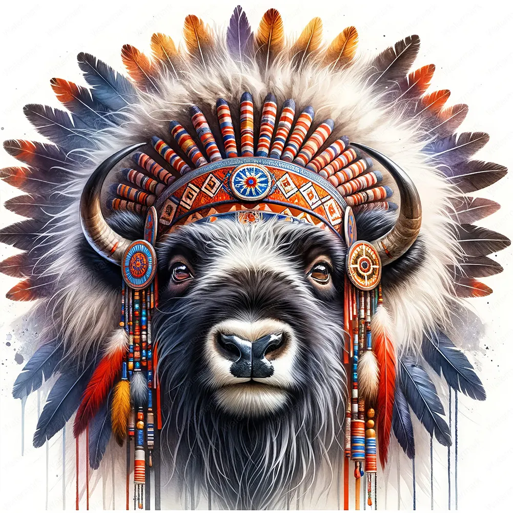 Diamond Painting - Full Square Drill - Indian Yak(Canvas|35*35cm)