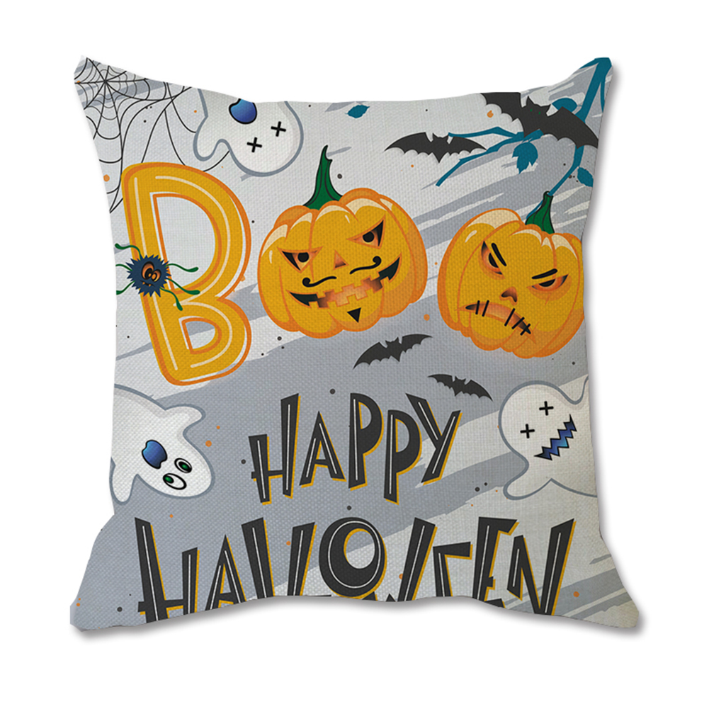 

Halloween Pillow Case Festival Linen Pillowslip Sofa Cushion Cover (B, 501 Original