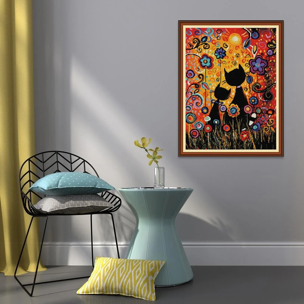 14ct Stamped Cross Stitch - Cat(40*50cm)