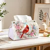 Cardinal Plum DIY PULeather Diamond Painting Tissue Box for Adults Beginners Large Size Diamond Art Paper Storage Holder for Living Room Bathroom Table Decor