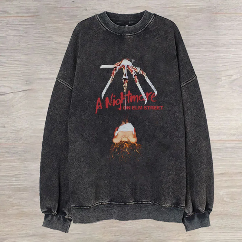 A Nightmcro On Elm Street Vintage Batik Sweatshirt