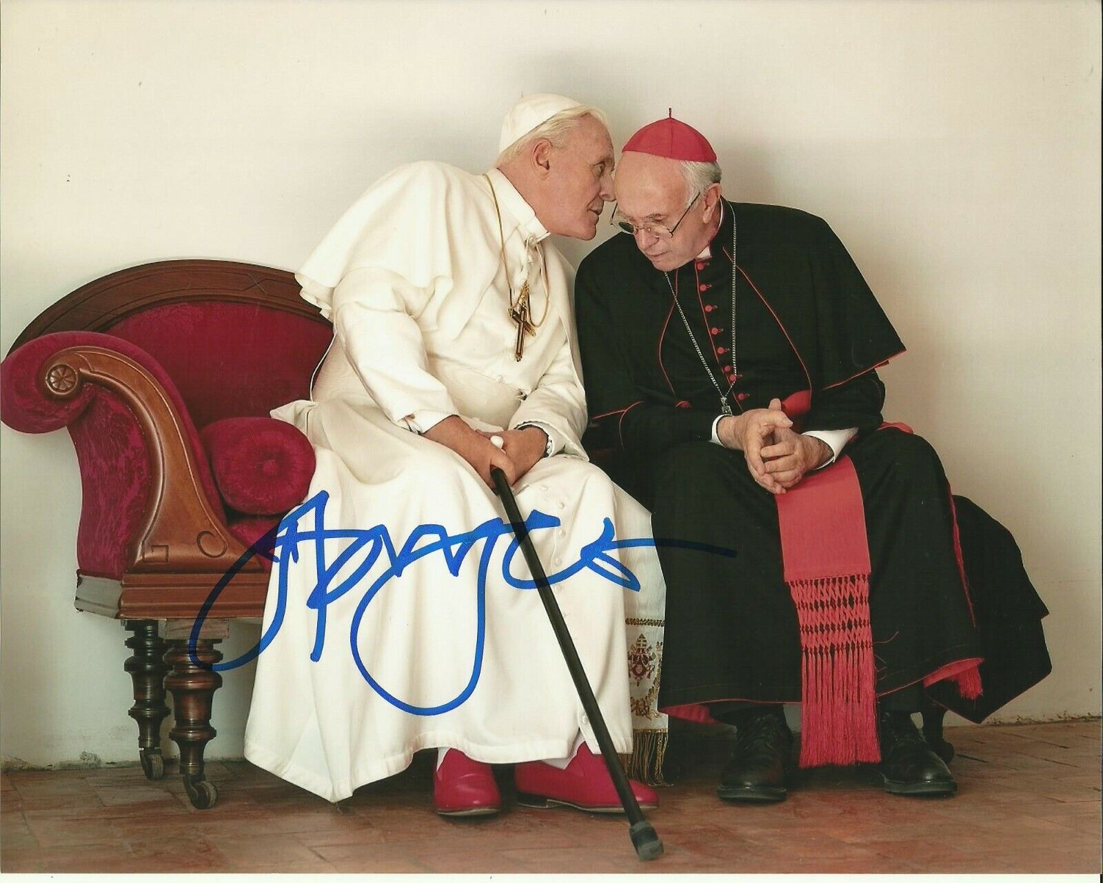 JONATHAN PRYCE SIGNED THE TWO POPES Photo Poster painting UACC REG 242 (2)