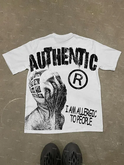 Vintage Stress Freedom Print Graphic T-Shirt