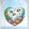 DIY Love Sea Fish Acrylic Special Shaped Diamond Painting Hanging Pendant