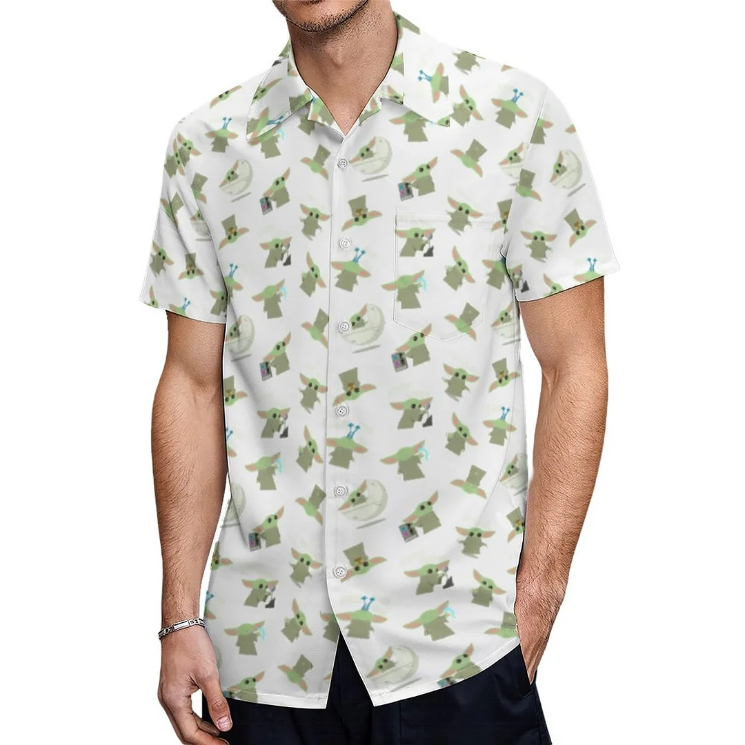 Short Sleeve Mandalorians Child Teal Hawaiian Shirt Mens Button Down Plus Size Tropical Hawaii Beach Shirts