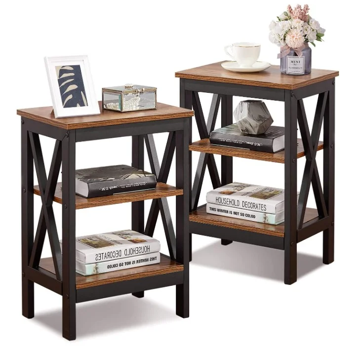 Versatile Side/End Table with Storage Shelf Nightstands