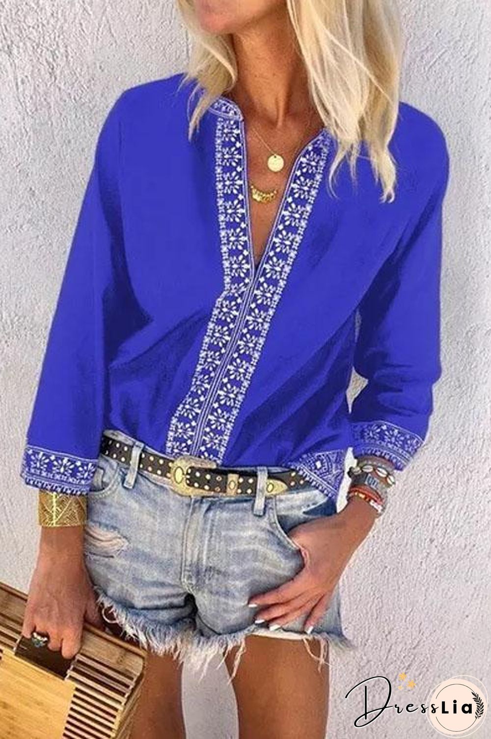 Bracelet Sleeve Retro Shirt