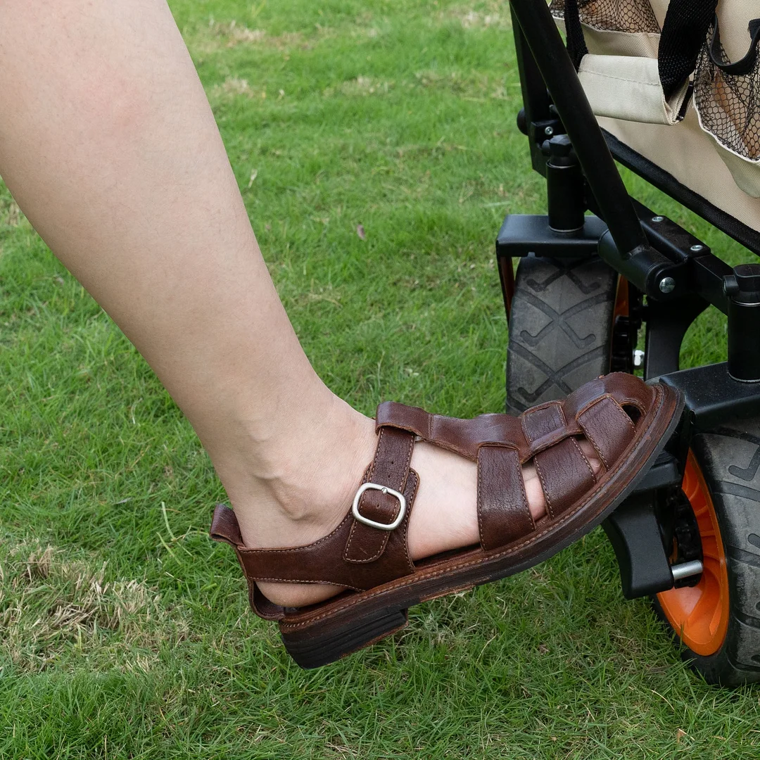 Women's Vintage Elegant Stitching Leather Gladiator Sandals