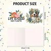 uk.everydayedeals 6Pcs DIY Diamond Painting Greeting Card - Flower Dog