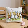 14CT Needle Insert Bag 2 Strands Printed Knitting Threads Pin Pouch with Tassel
