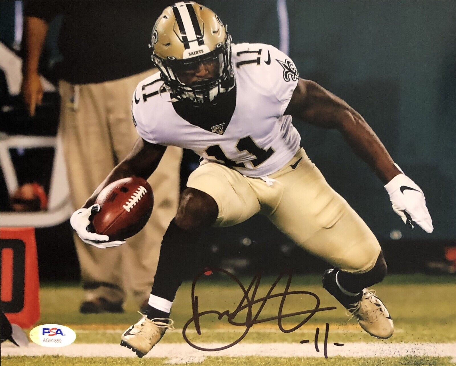 Deonte Harris Signed Autographed New Orleans Saints 8x10 Photo Poster painting Pro Bowl Psa/Dna