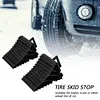 2Pcs Car Wheel Chocks with Handles Heavy Duty Wheel Blocks for Vehicle Car Truck
