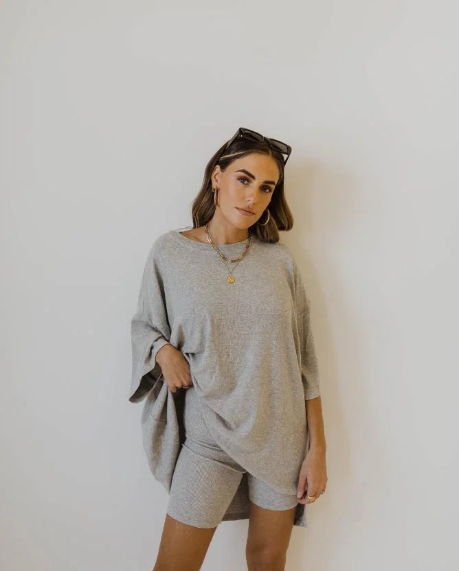 Nigikala Nigikala And Summer 2025 New Loose Size Women's Clothing Casual Home Short-Sleeved T-Shirt Shorts Set