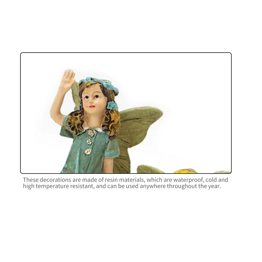Mini Fairy Figurines Elf Set Resin Miniatures Garden Landscape Decoration