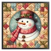 Xmas Snowman-11CT Stamped Cross Stitch 40*40cm