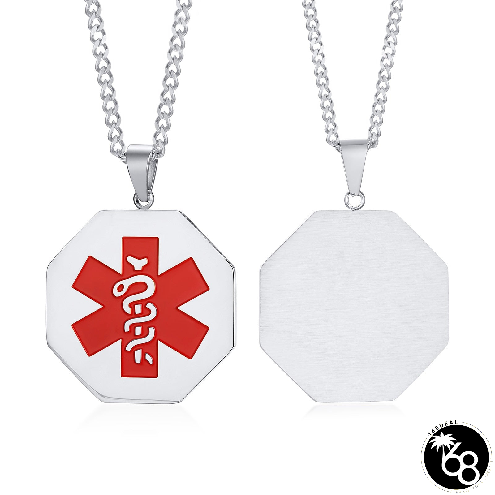 Women's Stainless Steel Metal Box Chain Cross Pattern Necklaces | 168DEAL