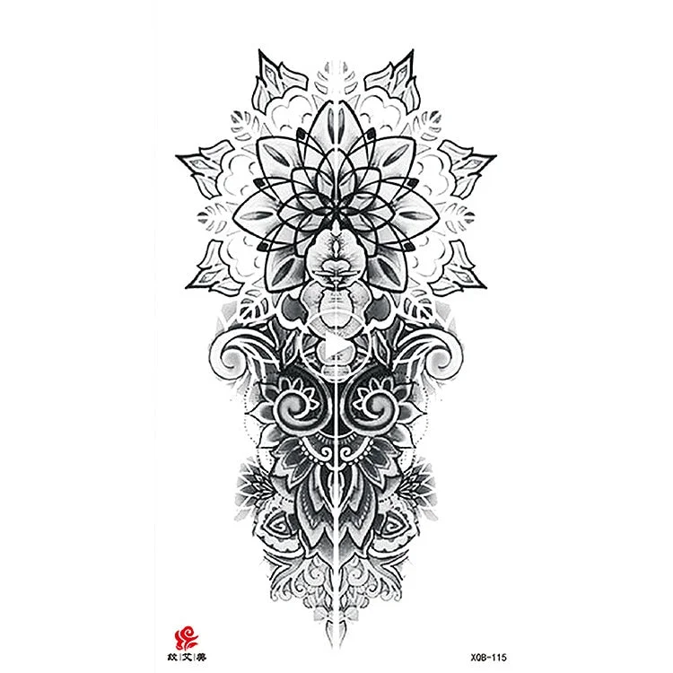 Waterproof Temporary Tattoo Sticker Chest Black Flash Tattoos Wolf Tiger Dragons Sexy Flower Body Art Arm Fake Tatoo Women Men