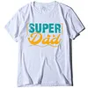 Father's Day Print Super Dad Short Sleeve T-Shirt