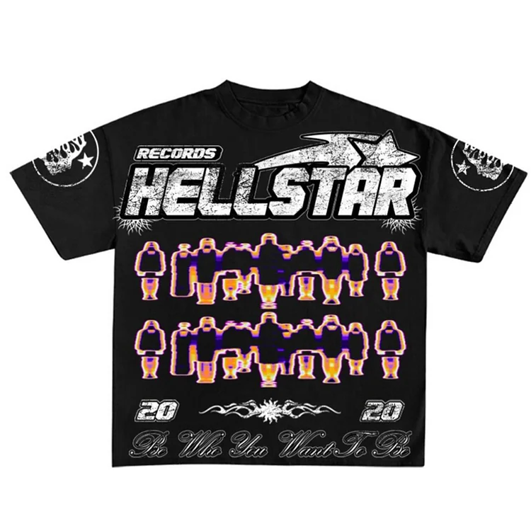 Vintage Hellstar Be Who You Want To Be Graphic 100% Cotton Short Sleeve T-Shirt