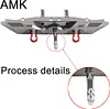 AMK Aluminum Rear Bumper with RC Trailer Hitch for 1/10 Crawler TRX4 Defender Bronco Upgrade Parts