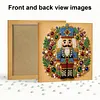 Christmas Soldier Wreath Framed Pearl Painting Kit 25x25cm for Adults