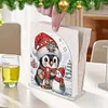 Christmas Acrylic DIY Diamond Art Painting Napkin Holder Set (Penguin Snowman)