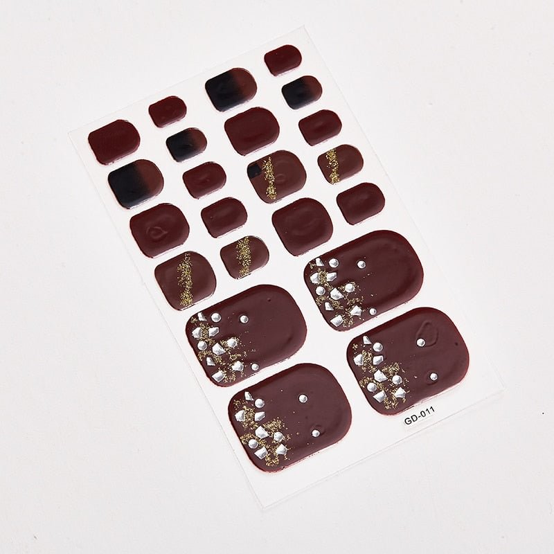 22 Tips/Sheet Nail Adhesive Nail Wraps DIY Nail Sticker Set Nails Sticker Designer Nail Art Stickers Nail Strips Nailart Sticker