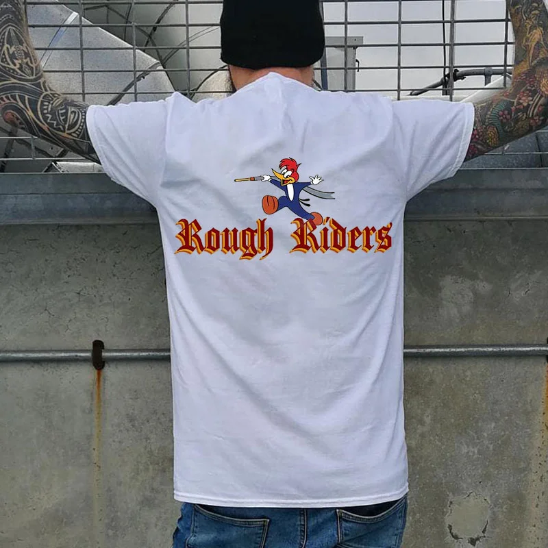 ROUGH RIDERS Hot Rod Bird Print Men's T-shirt