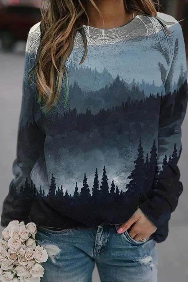 mountain treetop sweatshirt