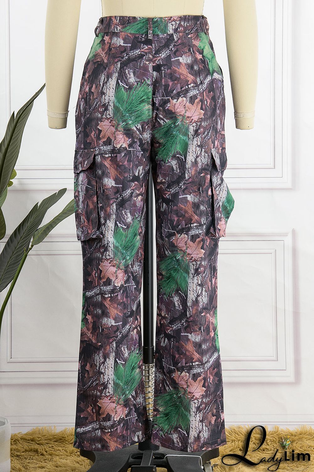 Colour Fashion Print Patchwork Harlan Mid Waist Harlan Full Print Bottoms