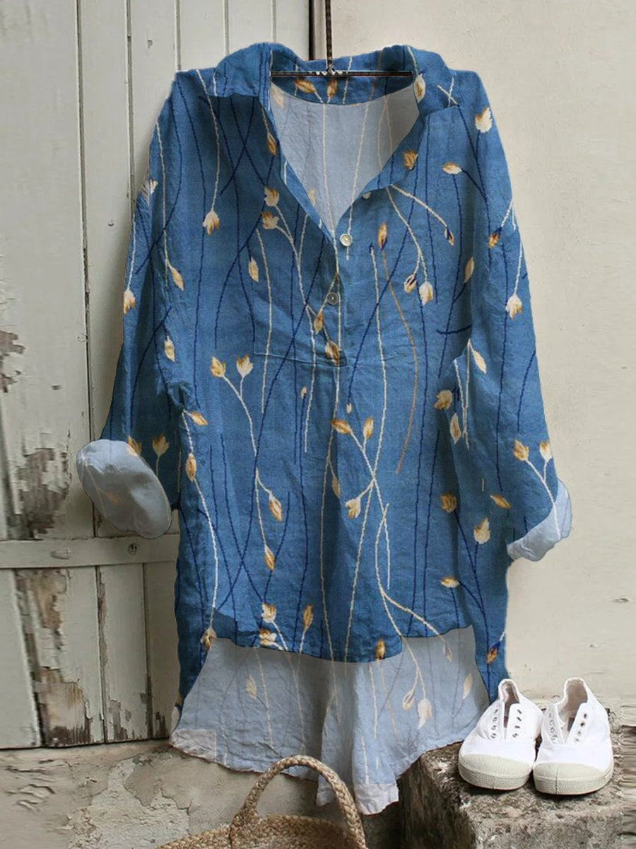 Women's Floral  Art  Print Casual  Shirt