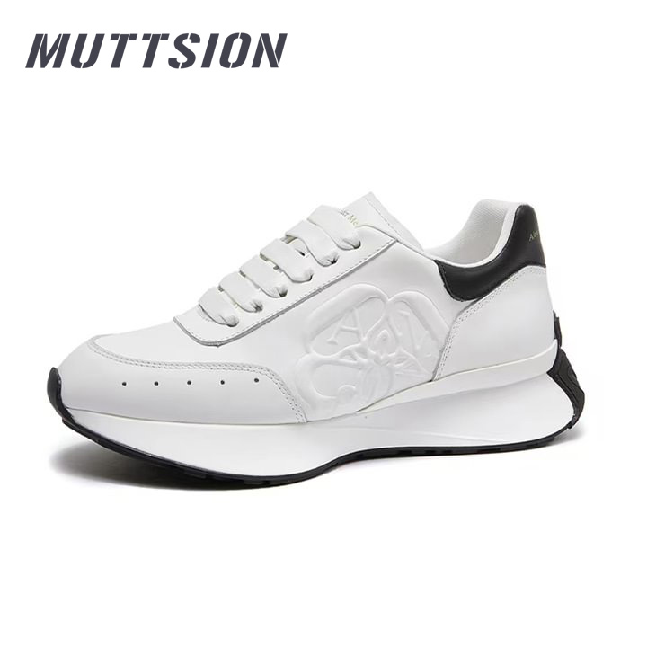 MUTTSION Lightweight Fashionable Increase In Height White Sneakers MUTTSION.COM MUTTSION