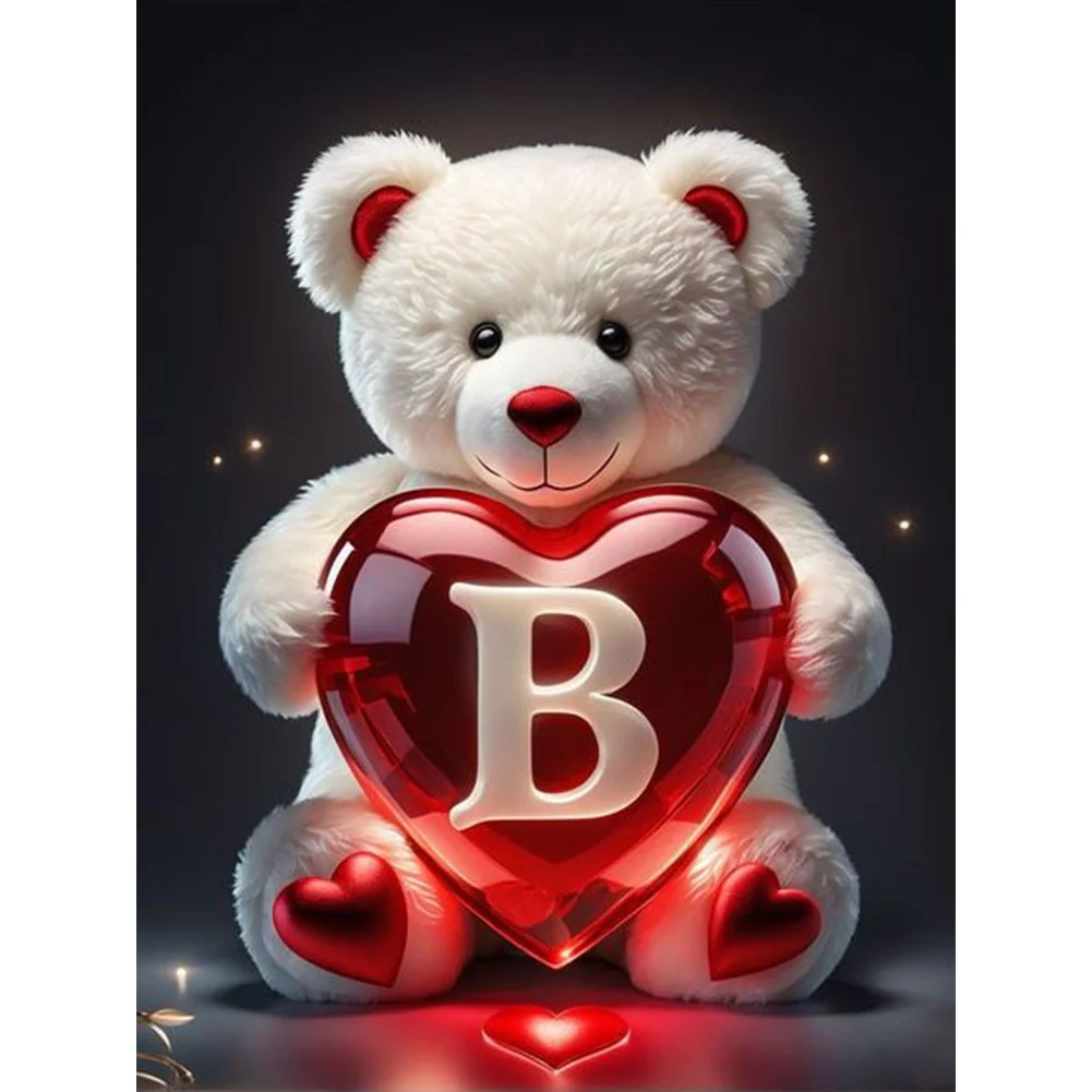 Diamond Painting - Full Square Drill - Bear Love B(Canvas|35*45cm)