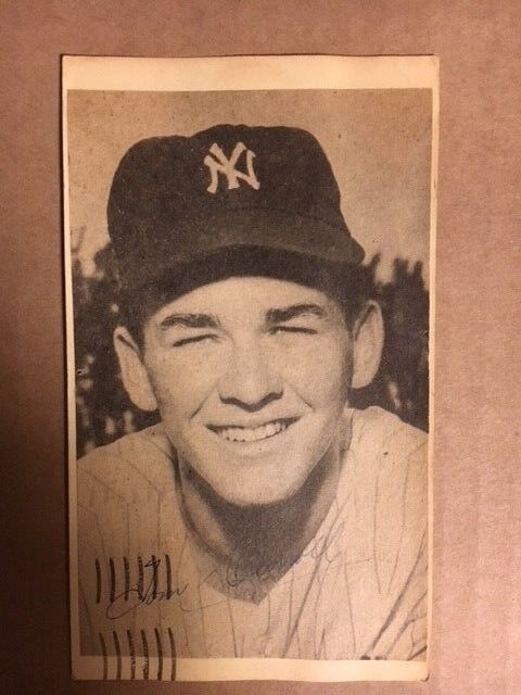 Tom Carroll NY Yankees Signed GPC & Mounted Photo Poster painting 1954 Stamp JSA Precert