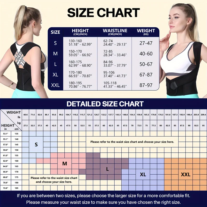 Unisex Youth Posture Corrector With Adjustable Shoulder and Straight Back Support Strap for Hunchback Correction