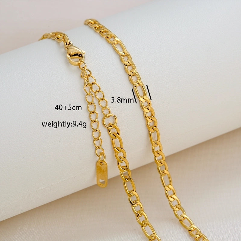 Basic Minimalist Solid Color 304 Stainless Steel 18K Gold Plated Necklace
