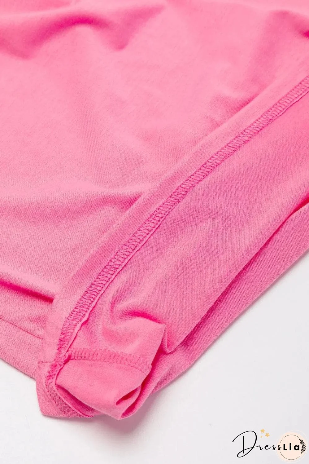 Strawberry Pink Slim Fit Crop Top and Pleated Wide Leg Pants Set