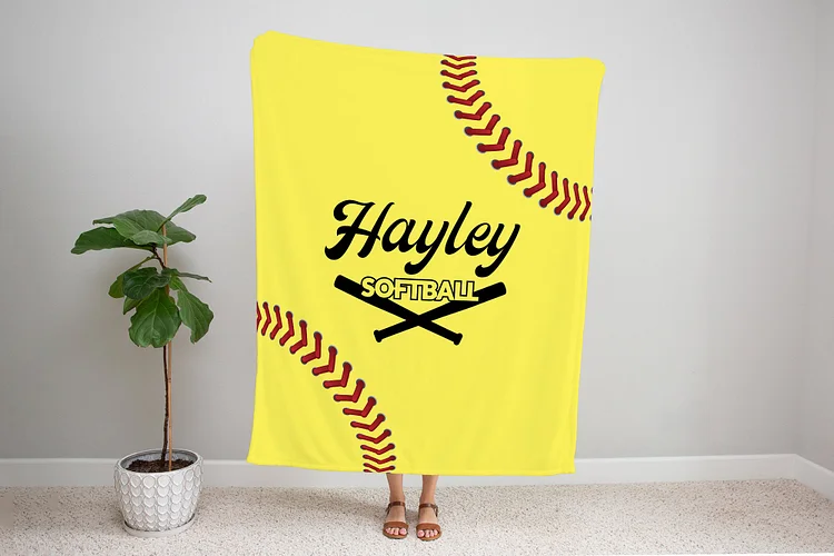 Personalized Softball Blanket For Comfort & UniqueBKKid303