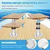 [US Local Warehouse] Pneumatic Table Leg Base Detachable 3-Level Adjustable Aluminum Alloy Table Base