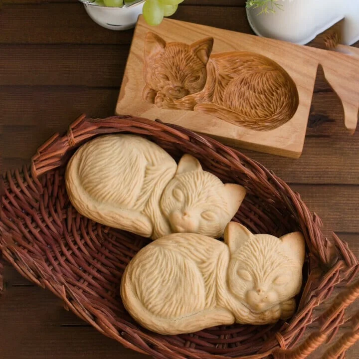 🍪Carved Wooden Pryanik Gingerbread Cookie Mold 