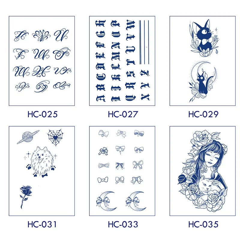 Flower Butterfly Animal Art Festival Comic Text Waterproof Full Body Arm Natural Temporary Tattoo For Men and Women