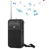 Portable Pocket AM FM Radio Battery Operated Pointer Radio Built-in Speaker